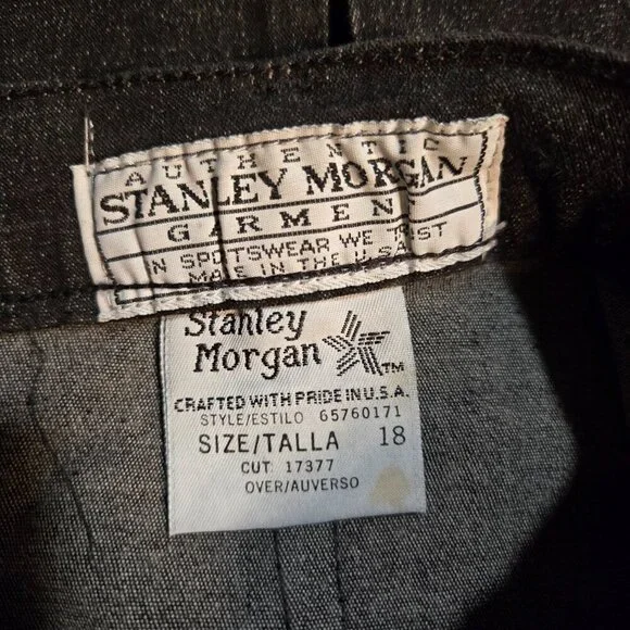 Stanley Morgan Black Denim Skirt Long Size 18 - Picture 2 of 3